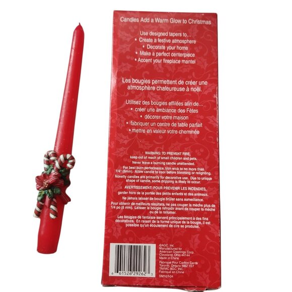 Vintage Christmas Taper Candle Lot Snowmen Santa Candy Cane Blue and Red - Picture 4 of 9